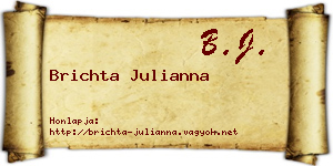 Brichta Julianna névjegykártya